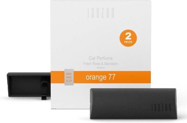 JANZEN Car Perfume - Orange 77 - Autoparfum - Zacht en Bloemig - 2 stuks (8717612500775)
