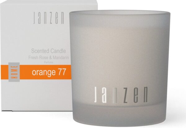 JANZEN Geurkaars Orange 77 - Scented Candle Orange 77 - Parfumkaars - Zacht en Bloemig - 210 gram (8717612644776)