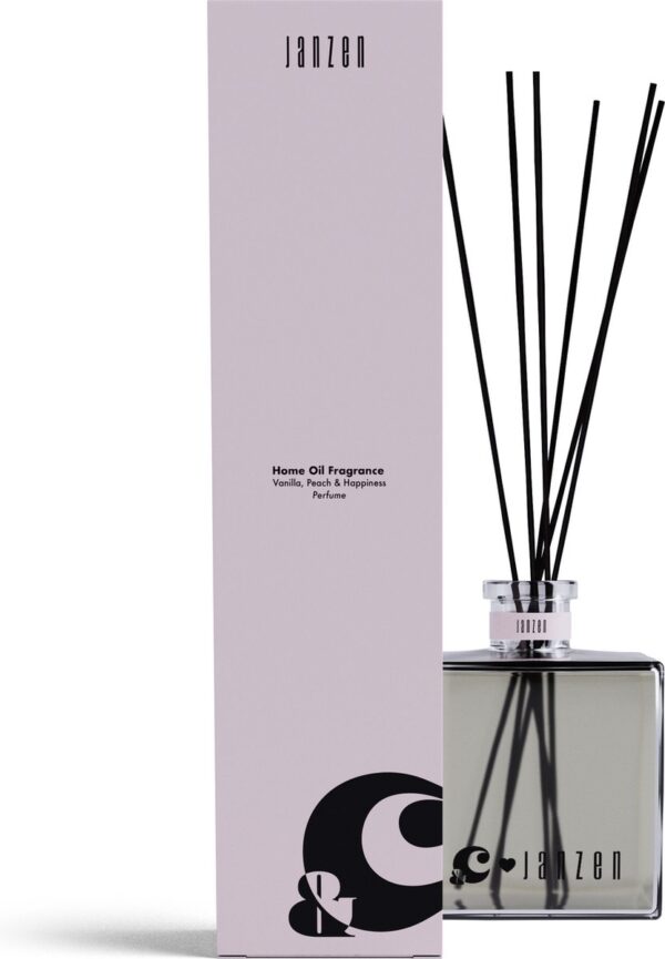 JANZEN Geurstokjes &C Vanilla Peach & Happiness - Home Fragrance Sticks &C - Zoet en Fruitig - 200 ml (8717612600000)