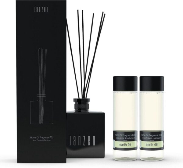 JANZEN Home Fragrance Sticks XL Zwart - inclusief Earth 46 (8717612604466)