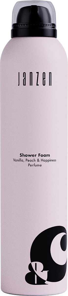 JANZEN Shower Foam - &C Vanilla Peach & Happiness - Doucheschuim - Vanille en Perzik - 200 ml (8717612800004)