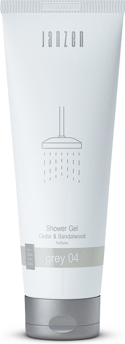 JANZEN Shower Gel Grey 04 - Douchegel - Fris en Zacht - 250 ml (8717612841045)