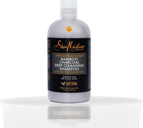 Shea Moisture - African Black Soap - Bamboo charcoal Deep cleansing Shampoo - 384 ml (0764302271048)