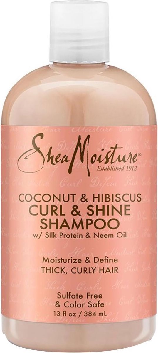 Shea Moisture Coconut & Hibiscus - Shampoo Curl & Shine - Krullend Haar - 384 ml (7643022210120)