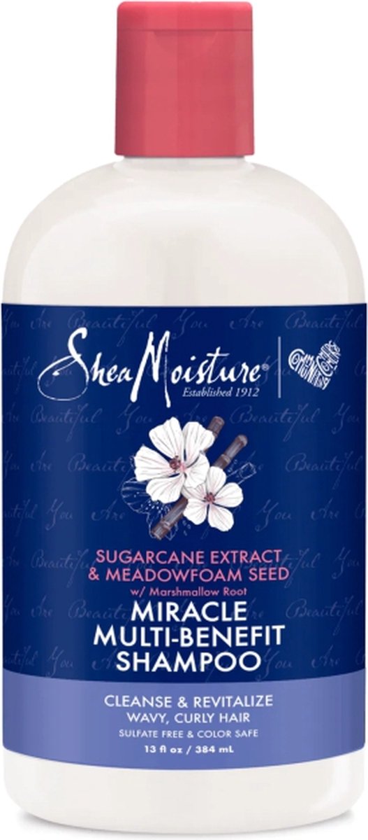 Shea Moisture Sugarcane Extract & Meadowfoamd Seed Miracle Shampoo 13oz (0764302015642)