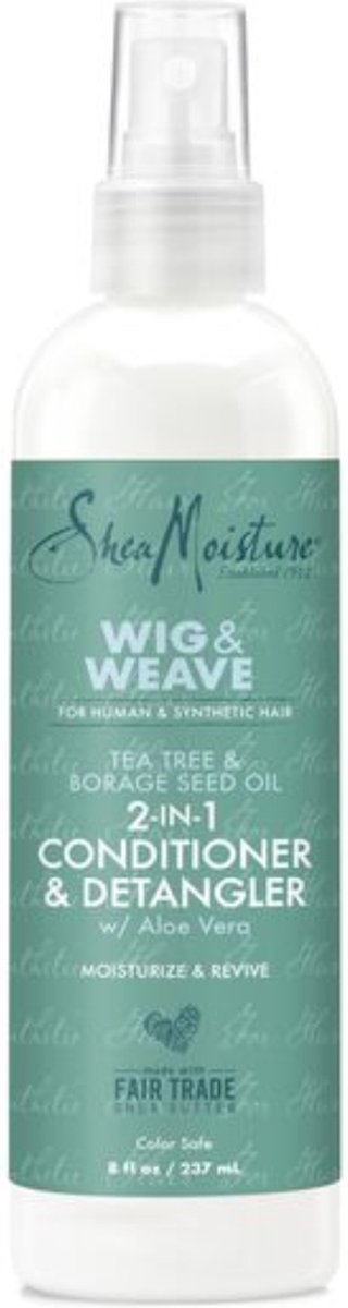 Shea Moisture WIG & WEAVE TEA TREE & BORAGE SEED OIL 2IN1 CONDITIONER & DETANGLER (0764302017257)