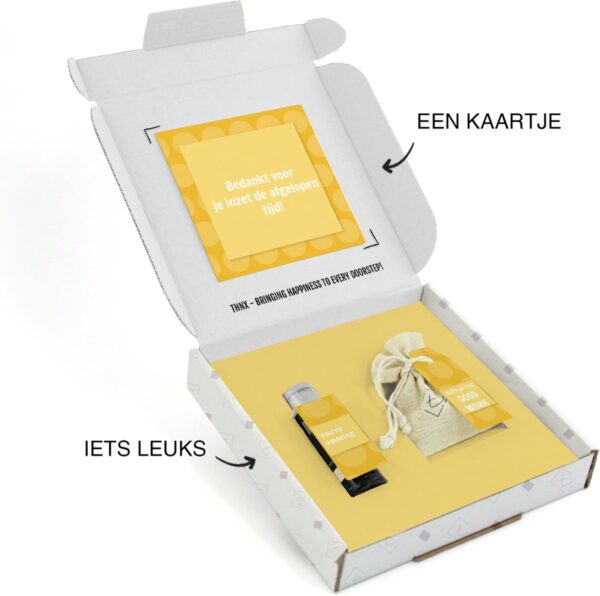THNX 3-in-1 combinatie cadeau THNX - Giftbox - Collega kado - Afscheid collega - Geschenkdoos - Janzen skin 90 - Handcreme - Bloemzaden - Brievenbus cadeau - Bedankt cadeautje (8720254428932)