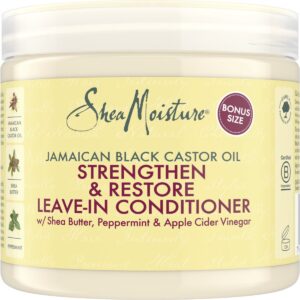 6x Shea Moisture Jamaican Black Strengthen & Restore Leave-In Conditioner 431 ml (8710522944752)