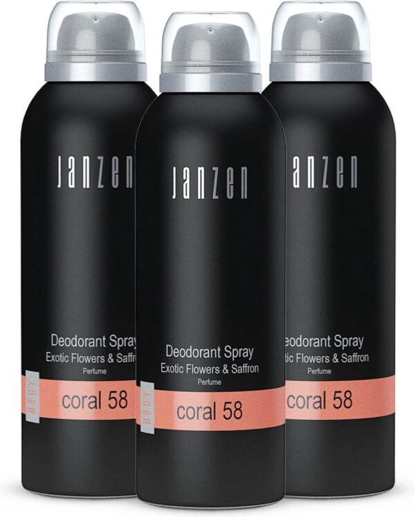 JANZEN Deodorant Spray Coral 58 3-pack (8717612862606)