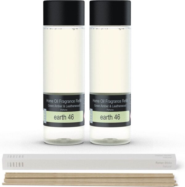 JANZEN Home Fragrance Refill Earth 46 2-pack Incl. Gratis Sticks (8717612610481)