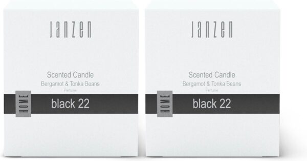 JANZEN Scented Candle Black 22 2-pack (8717612644264)