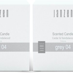 JANZEN Scented Candle Grey 04 2-pack (8717612644066)