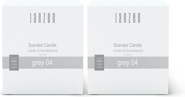 JANZEN Scented Candle Grey 04 2-pack (8717612644066)