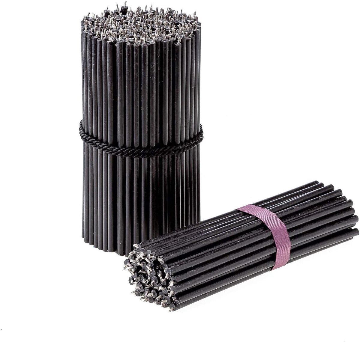 Ritual Bijenwaskaarsen (zwart klooster orthodoxe kaarsen voor gebed, tafeldecoratie - niet giftig, roet - druppelvrij, lang, duurzame producten, N140, hoogte 16 cm, 5 mm (400 stuks - 1143 g) (2601886794588)